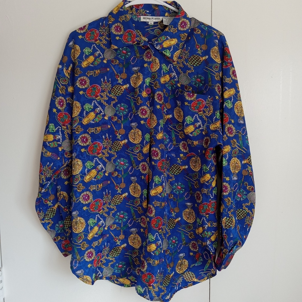 Regina Porter vintage button down blouse size XS